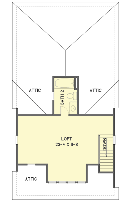 Plan 31561GF: 3-Story Farmhouse Plan with Second-level Master Bedroom - Floor Plan - 3rd Floor - Country, Farmhouse, New American, Southern, Traditional