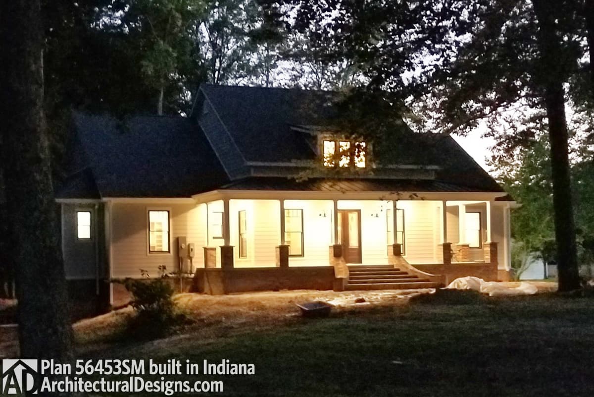 build gallery item - Modern Farmhouse Plan 56453SM comes to life in Indiana