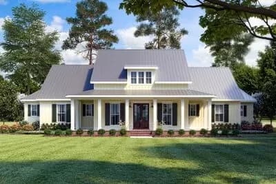 Attractive Modern Farmhouse Plan Bonus and Bath Over Garage - 2435 Sq Ft