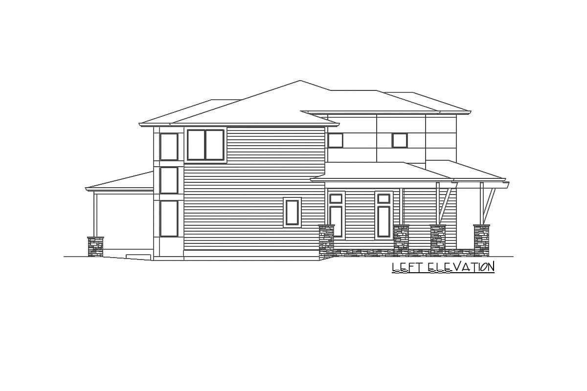 Plan 23845JD: Deluxe Contemporary House Plan with Two-Story Great Room - Image #28 - Contemporary, Mid Century Modern, Modern, Northwest, Prairie
