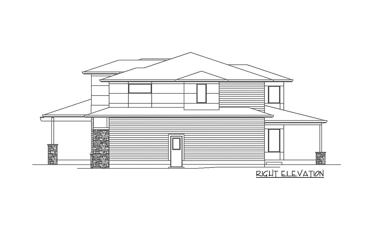 Plan 23845JD: Deluxe Contemporary House Plan with Two-Story Great Room - Image #30 - Contemporary, Mid Century Modern, Modern, Northwest, Prairie