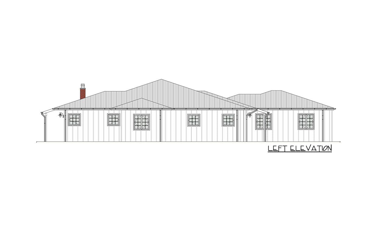Plan 871001NST: Exclusive One-Story New American House Plan with Vaulted Great Room - Image #4 - Farmhouse, New American, Ranch