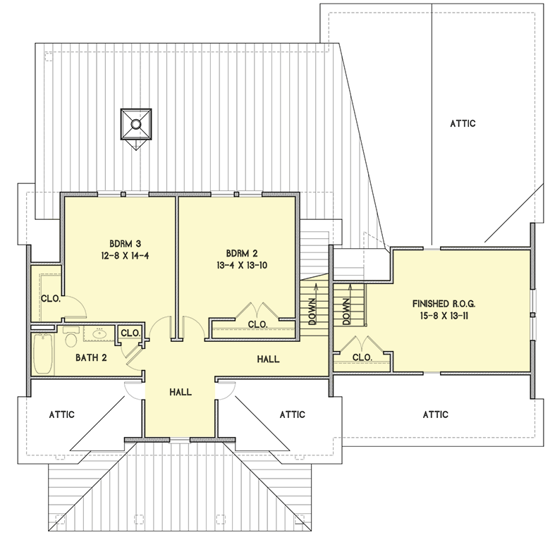 Plan 31562GF: Lovable Two-story Home Plan with Rear Grilling Porch - Floor Plan - 2nd Floor - Cottage, Country, Southern