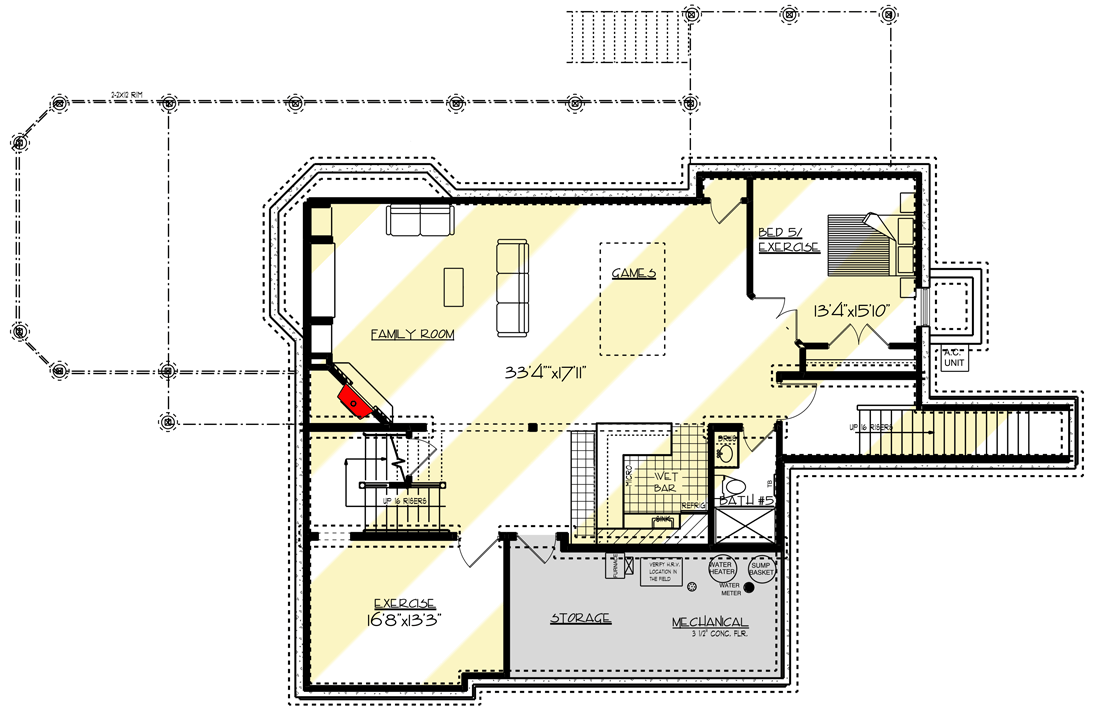 Plan 73465HS: Luxury Craftsman Home Plan with Loads of Porch Space - 3917 Sq Ft - Floor Plan - Optional Lower Level - Country, Craftsman, New American, Northwest