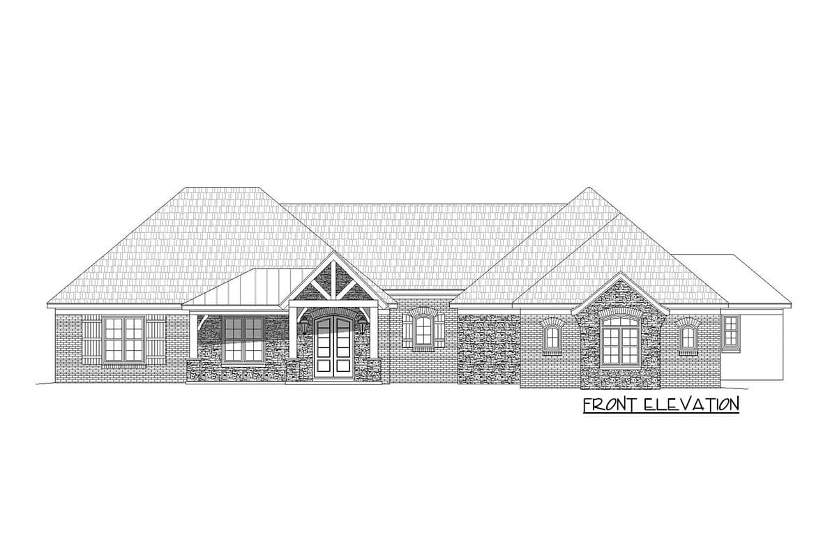Plan 68638VR: Hill Country Ranch Home Plan with Dramatic Family Room - 2709 Sq Ft - Image #35 - Country, Hill Country, Mountain, Ranch