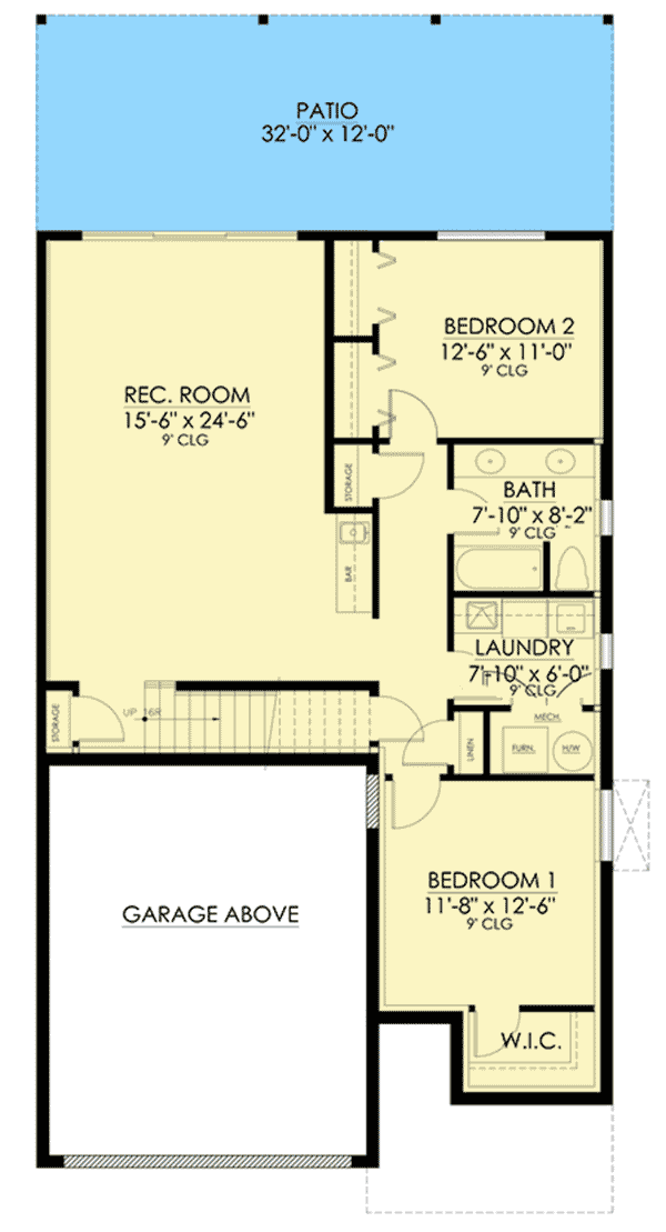 Plan 270016AF: Stunning Cottage Plan with Walk-out Lower Level - Floor Plan - Lower Level - Bungalow, Cottage, Country, Craftsman, Mountain, New American, Vacation