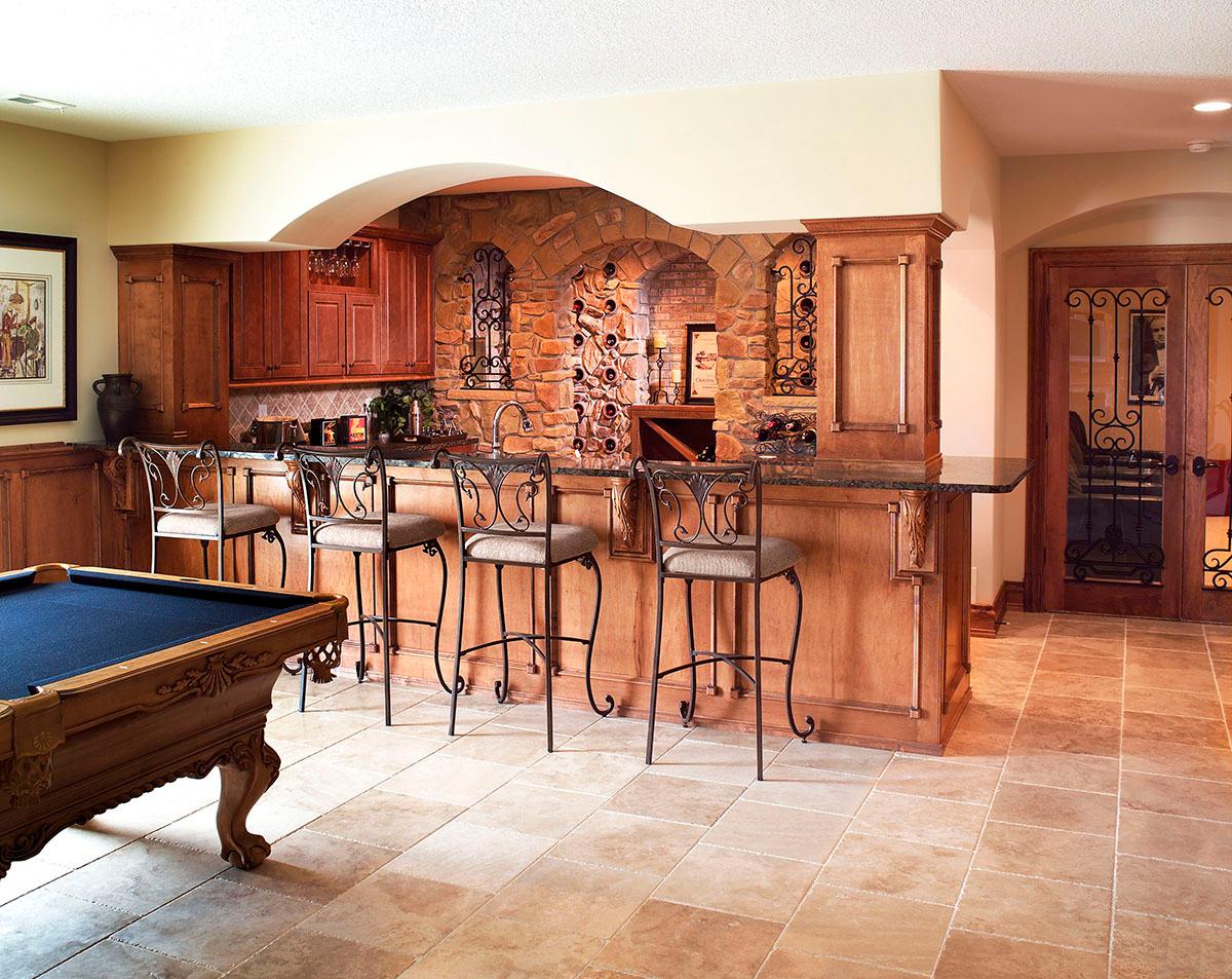 Plan 890116AH: Tuscan-inspired House Plan with Finished Walkout Basement - Image #9 - European, Tuscan