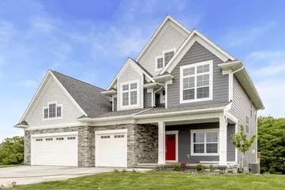 New American House Plan with Second Floor Master Suite