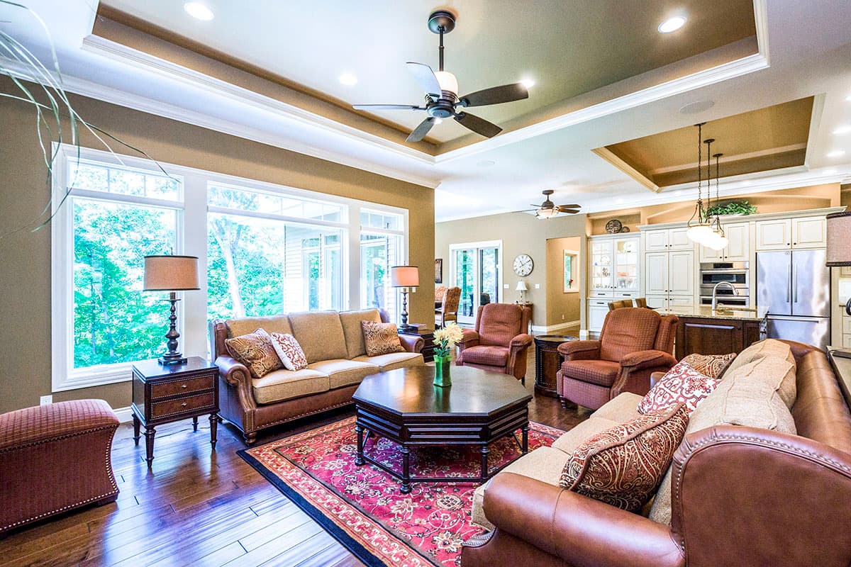 Plan 890136AH: Walkout Ranch Home Plan with 4-Car Garage - Image #4 - New American, Ranch