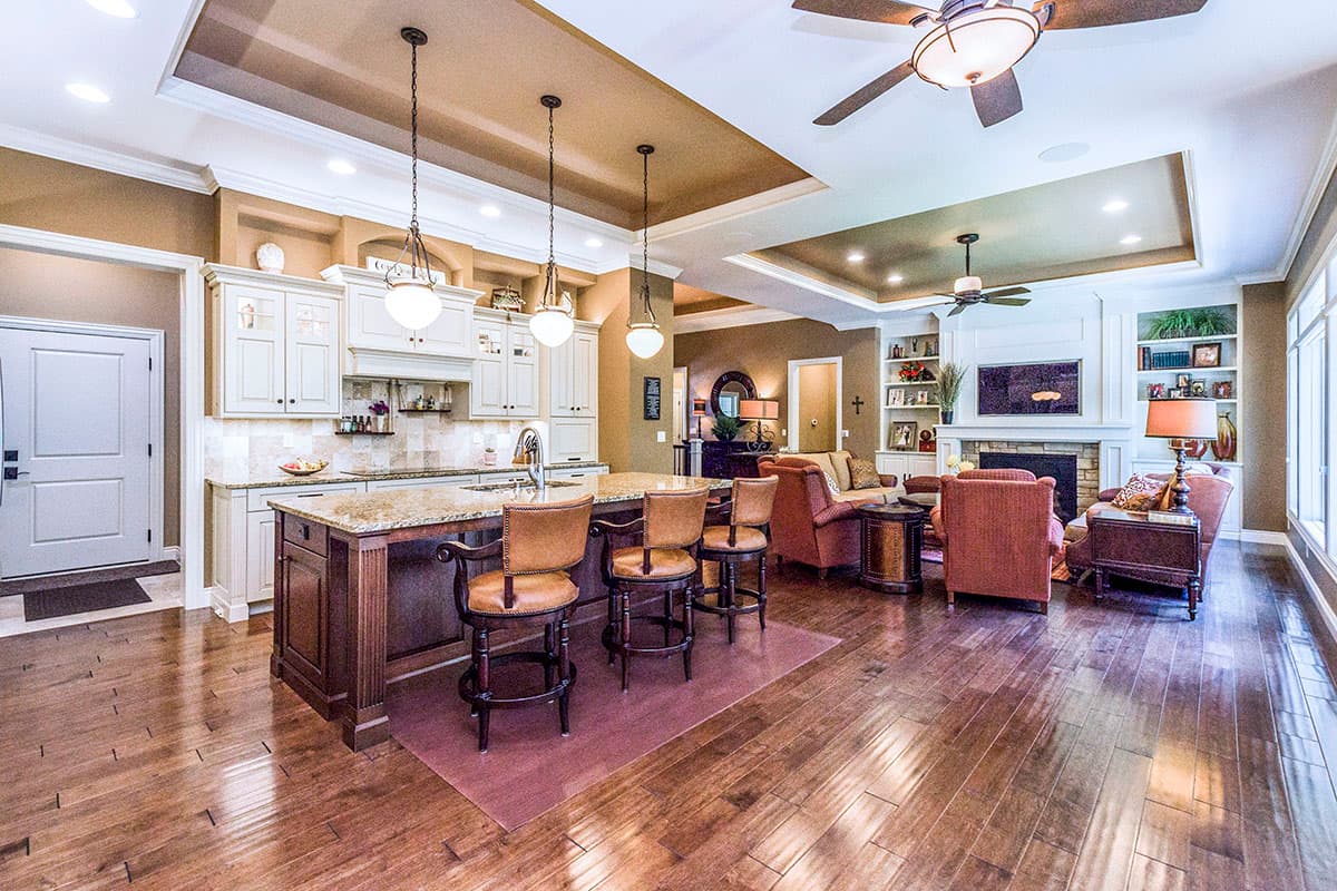 Plan 890136AH: Walkout Ranch Home Plan with 4-Car Garage - Image #7 - New American, Ranch