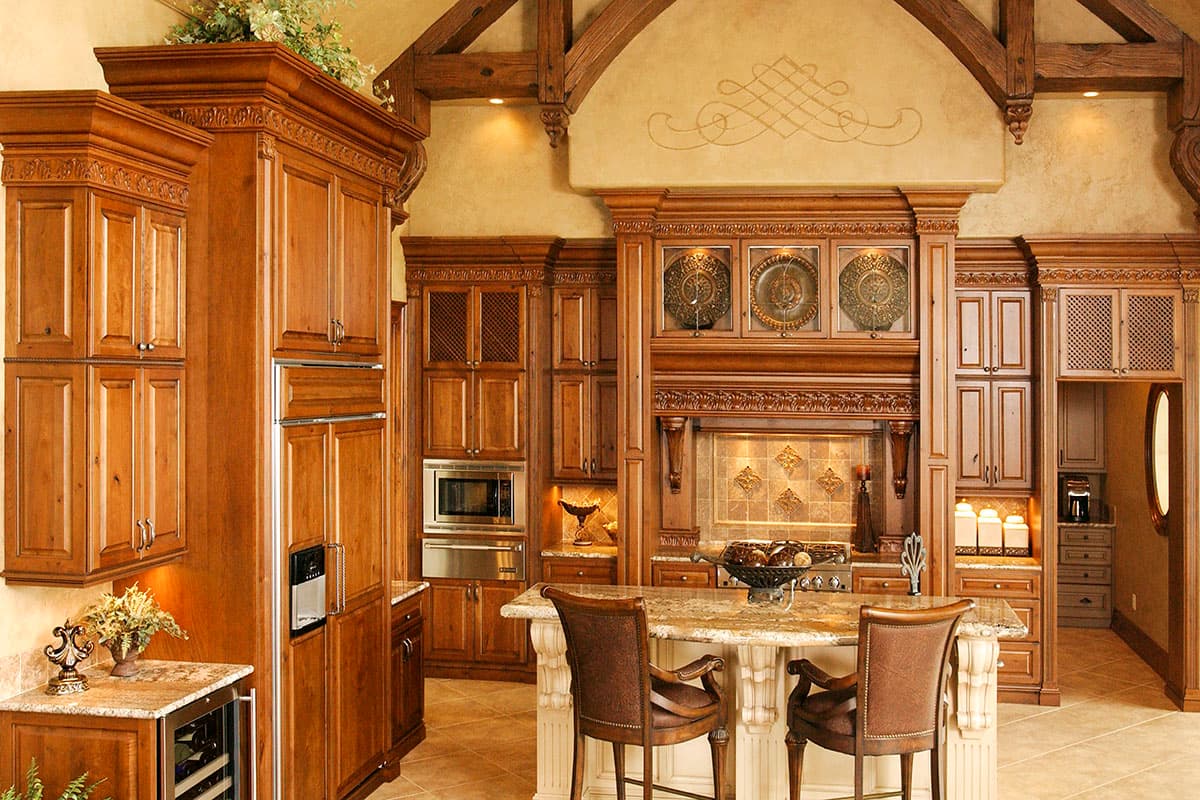 Plan 890139AH: Chateau-style European Classic with Vaulted Ceiling above Great Room / Kitchen - Image #9 - European, French Country