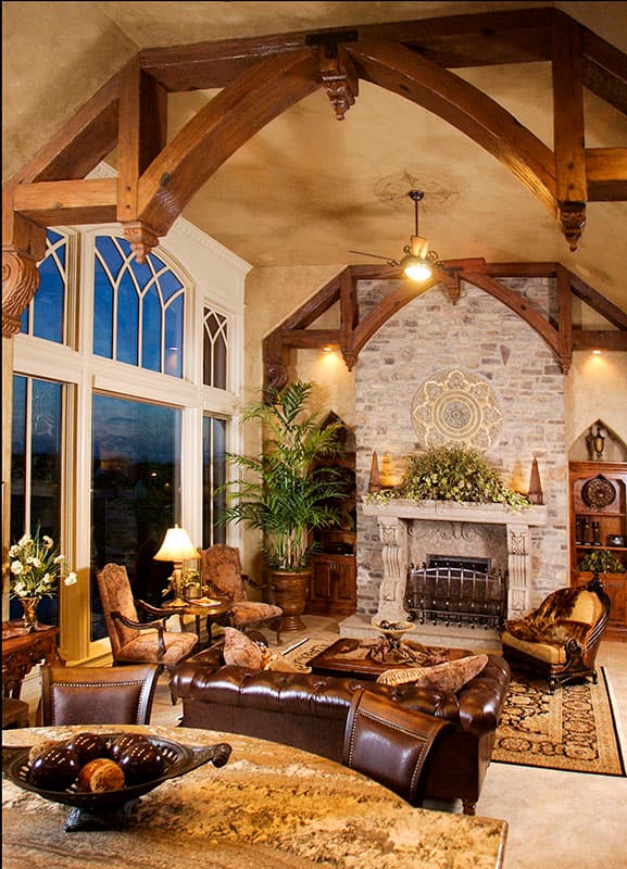 Plan 890139AH: Chateau-style European Classic with Vaulted Ceiling above Great Room / Kitchen - Image #10 - European, French Country