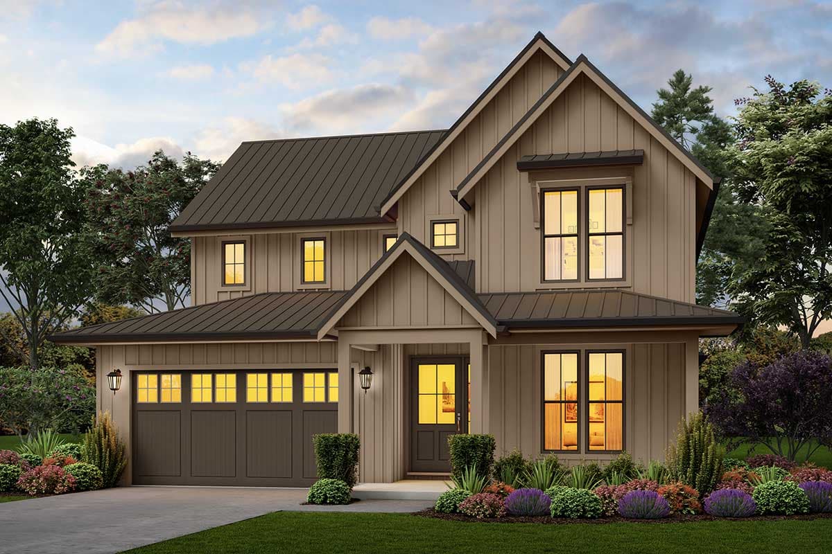 Plan 69745AM: 3-Bed Modern Farmhouse Plan with Vaulted Great Room - 2448 Sq Ft - Image #5 - Country, Craftsman, Farmhouse, Modern Farmhouse, New American, Northwest