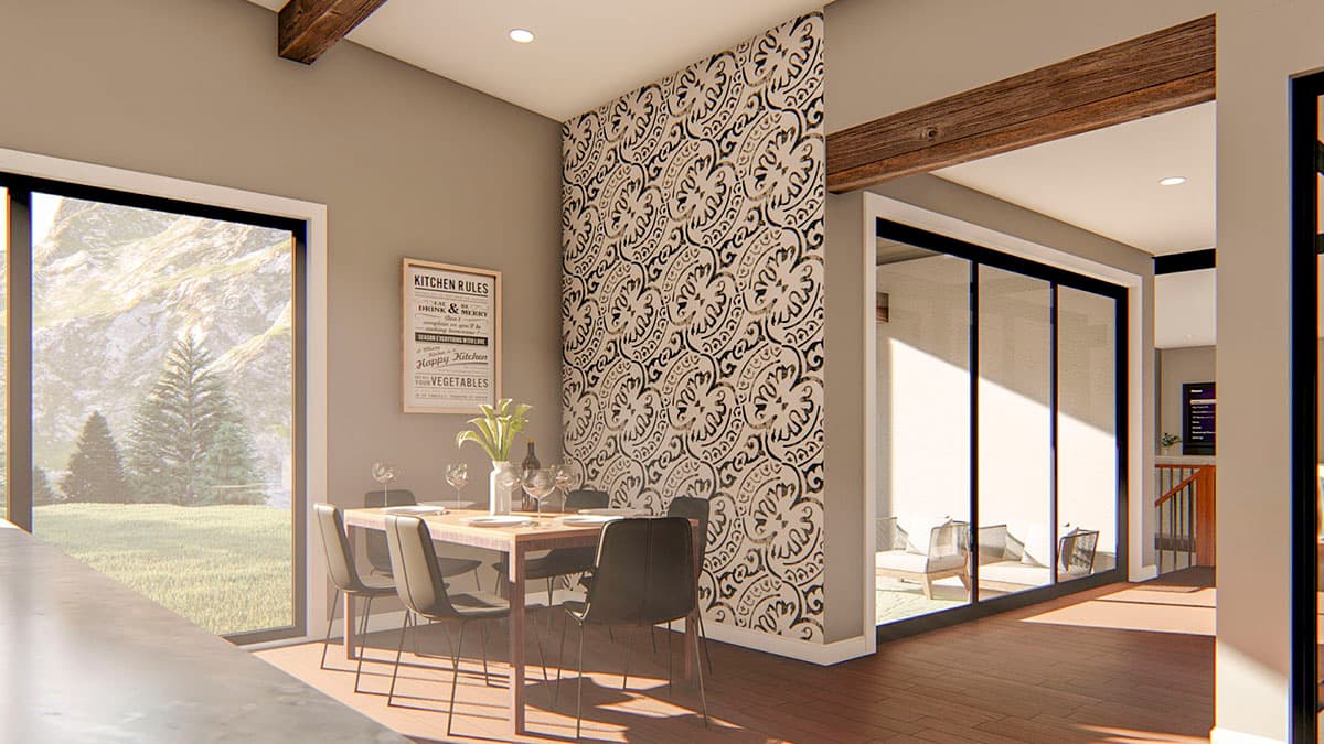 Plan 62801DJ: 3-Bed Modern Ranch Home Plan with Courtyard and Drive-Under Garage - 2881 Sq Ft - Image #7 - Mid Century Modern, Modern, Northwest, Ranch