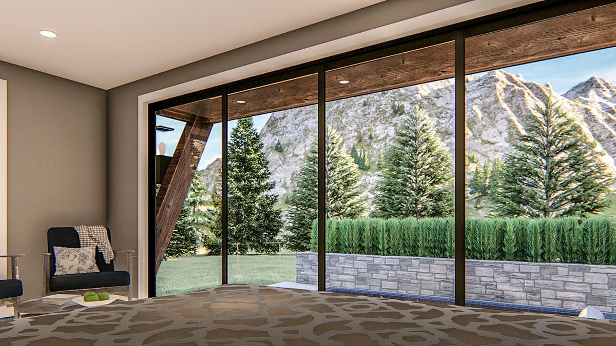 Plan 62801DJ: 3-Bed Modern Ranch Home Plan with Courtyard and Drive-Under Garage - 2881 Sq Ft - Image #11 - Mid Century Modern, Modern, Northwest, Ranch