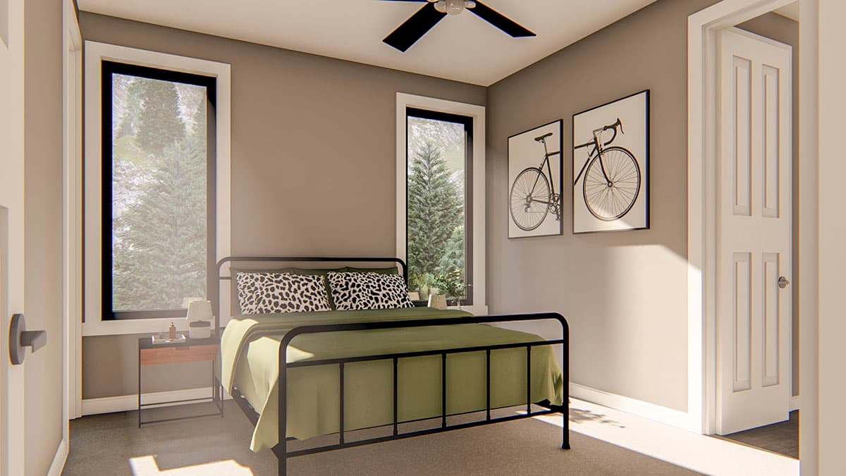 Plan 62801DJ: 3-Bed Modern Ranch Home Plan with Courtyard and Drive-Under Garage - 2881 Sq Ft - Image #13 - Mid Century Modern, Modern, Northwest, Ranch