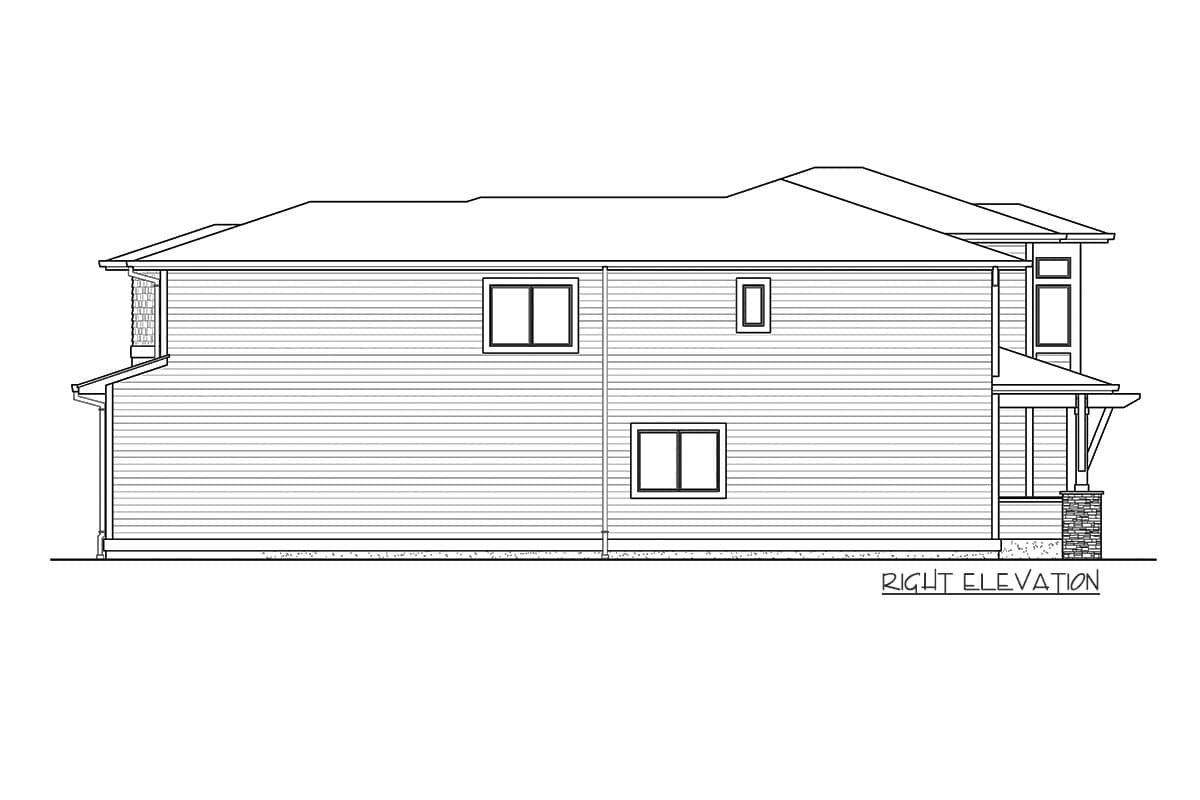 Plan 23847JD: Two-Story Hip-Roofed Contemporary Home Plan with Den - Image #27 - Contemporary, Northwest, Prairie
