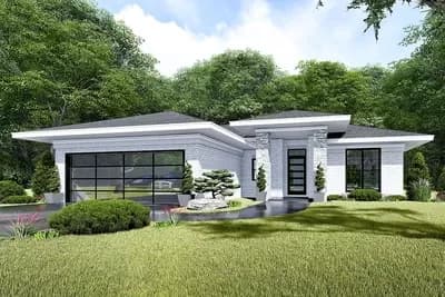3-Bed Contemporary Ranch Home with Grilling Porch - 1438 Sq Ft