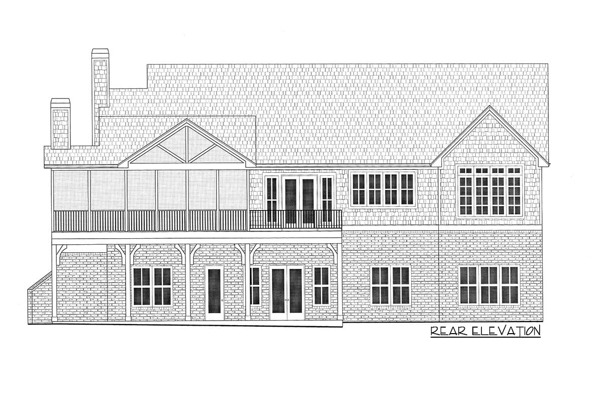 Plan 24406TW: New American House Plan with Walk-Out Lower Level - 3794 Sq Ft - Image #45 - Country, European, French Country, New American, Traditional, Transitional