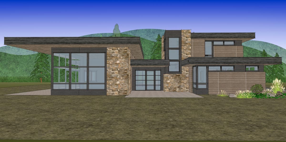 Plan 54240HU: Modern Mountain Home Plan with Light and Airy Floor Plan - Image #62 - Mid Century Modern, Modern, Mountain