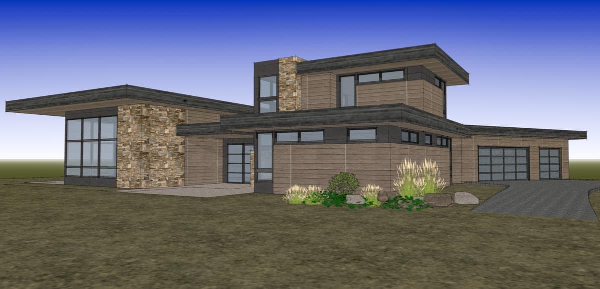 Plan 54240HU: Modern Mountain Home Plan with Light and Airy Floor Plan - Image #63 - Mid Century Modern, Modern, Mountain