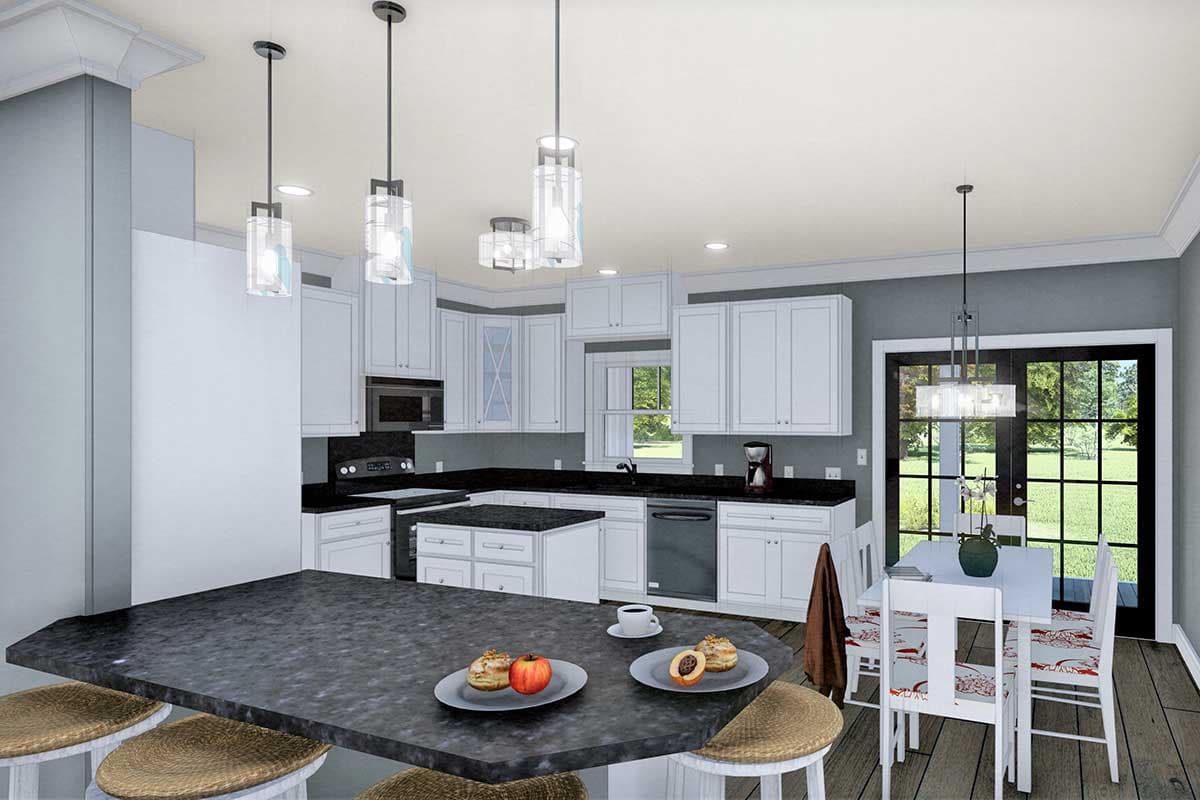 Plan 25016DH: 3-Bed One-Story House Plan with Decorative Gable - 1611 Sq Ft - Image #15 - Cottage, Country, Farmhouse, Ranch