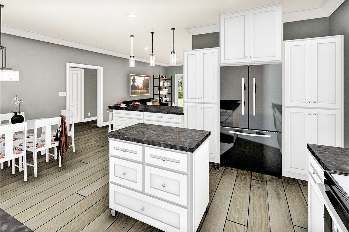 Plan 25016DH: 3-Bed One-Story House Plan with Decorative Gable - 1611 Sq Ft - Image #14 - Cottage, Country, Farmhouse, Ranch