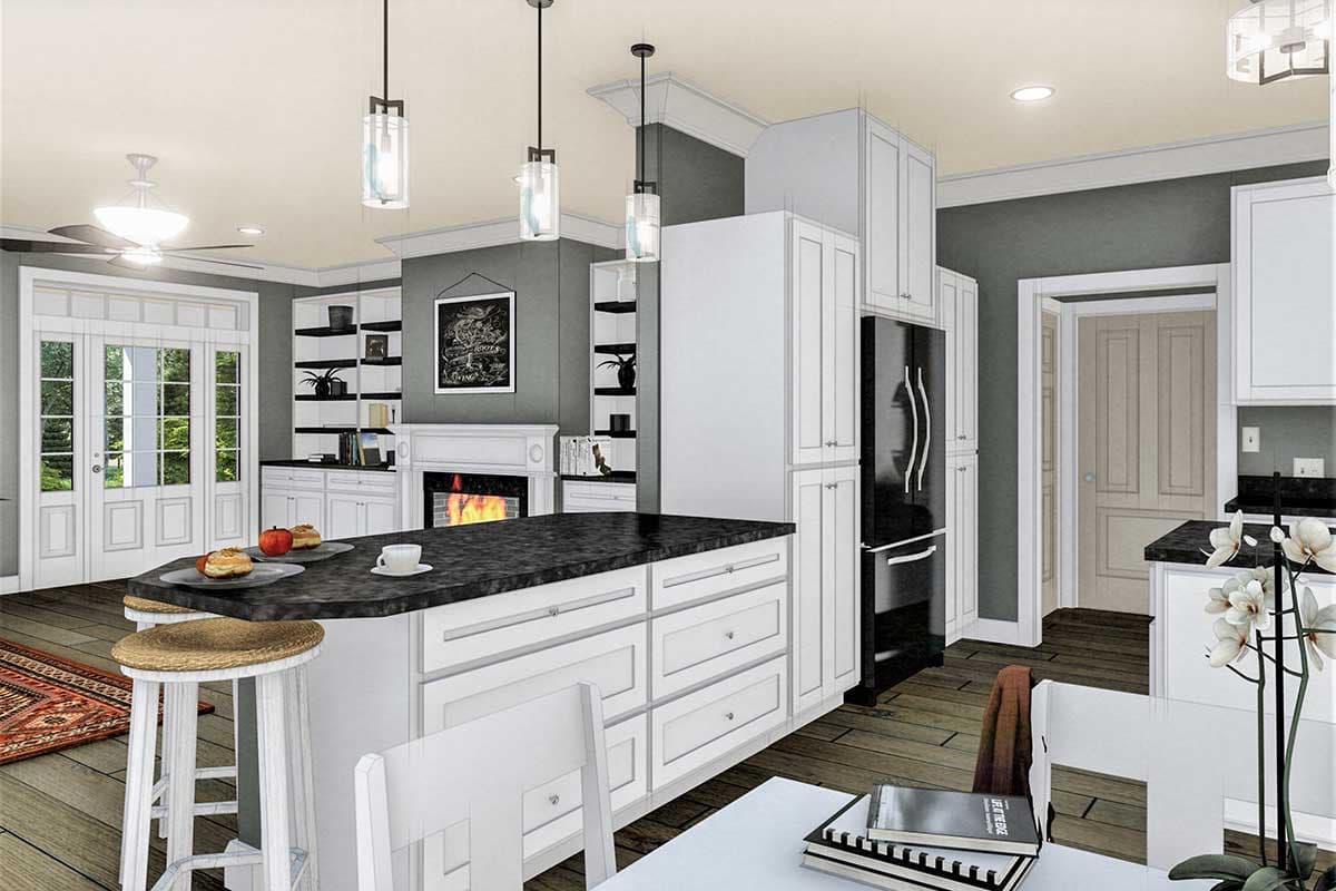 Plan 25016DH: 3-Bed One-Story House Plan with Decorative Gable - 1611 Sq Ft - Image #13 - Cottage, Country, Farmhouse, Ranch