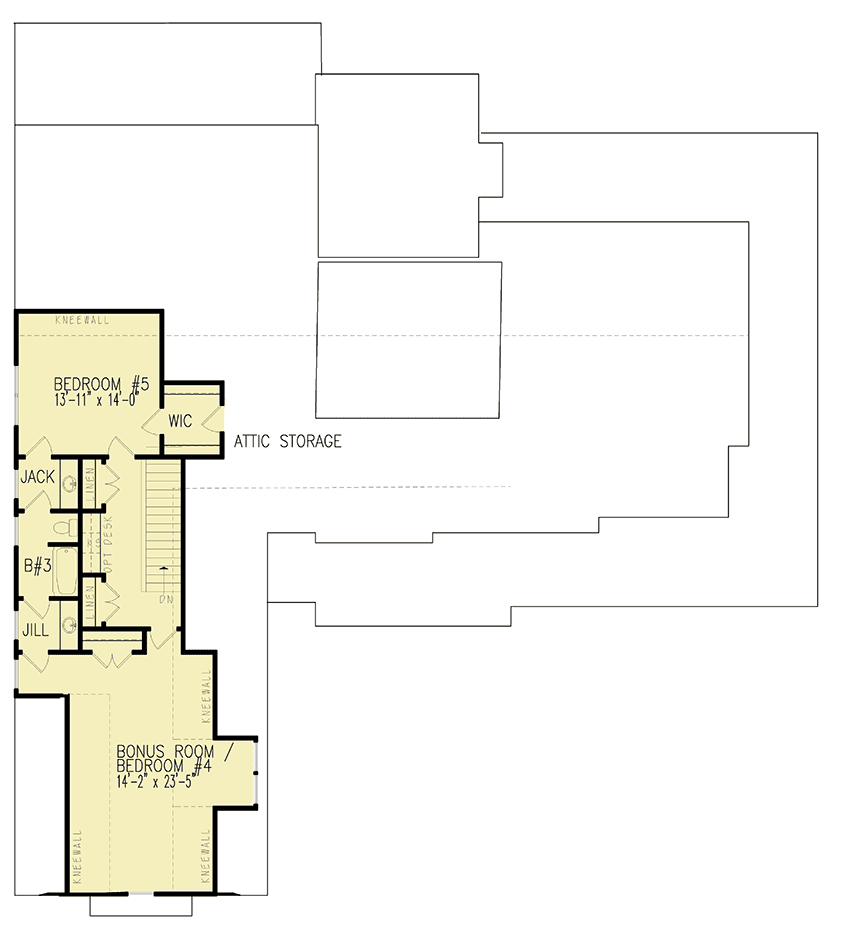 Plan 25682GE: Fantastic Modern Farmhouse Plan with Idyllic Wrap Around Porch - 3745 Sq Ft - Floor Plan - 2nd Floor - Country, Craftsman, Farmhouse, Modern Farmhouse, New American