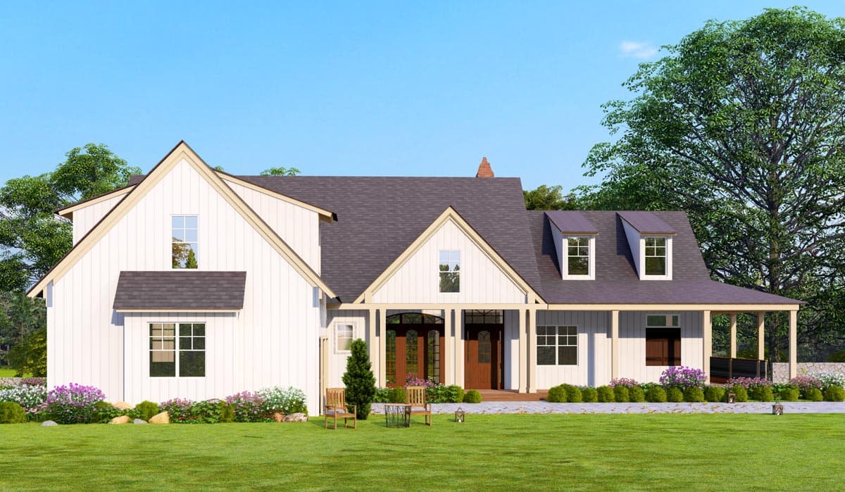 Plan 25682GE: Fantastic Modern Farmhouse Plan with Idyllic Wrap Around Porch - 3745 Sq Ft - Image #14 - Country, Craftsman, Farmhouse, Modern Farmhouse, New American