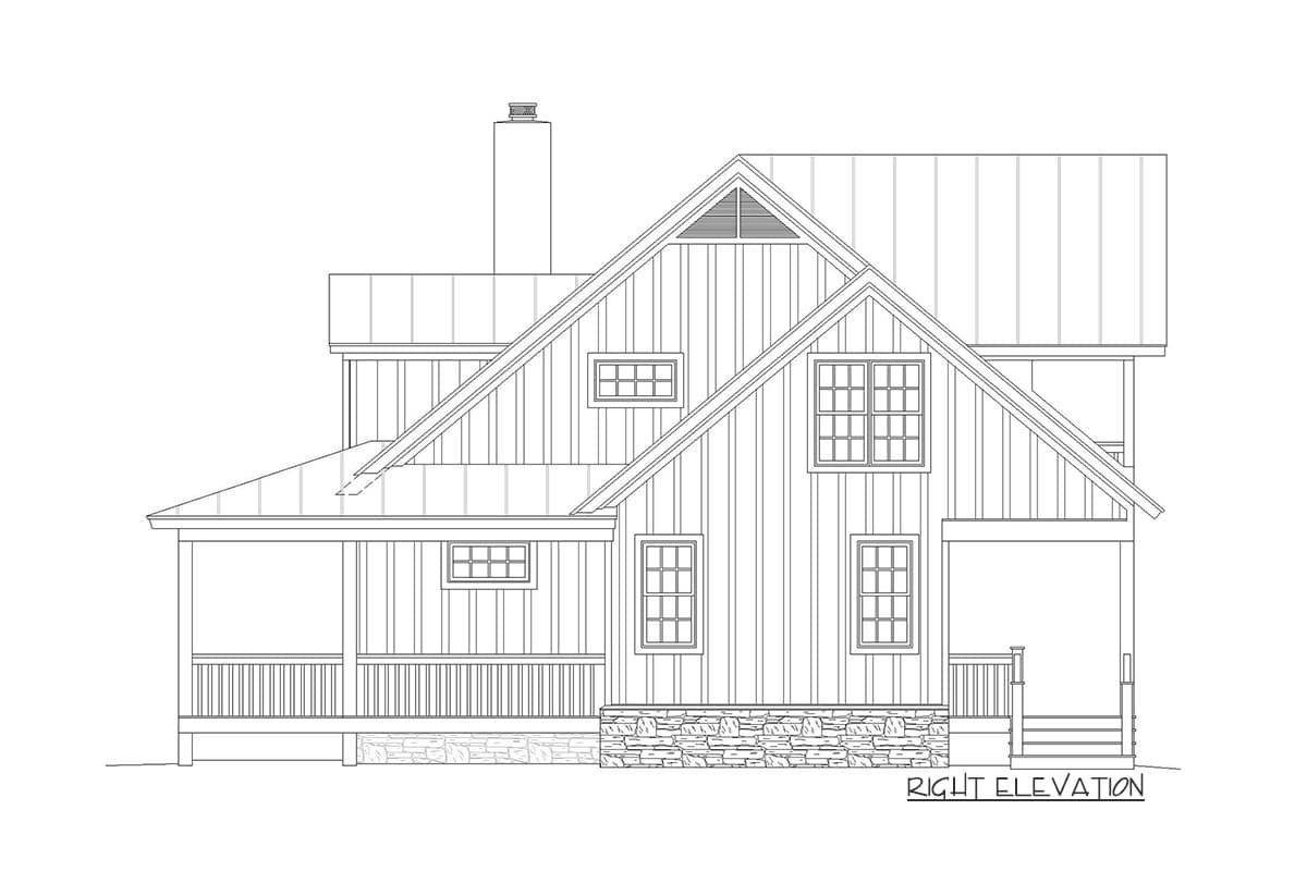Plan 68639VR: Country Home Plan with 3-Master Suites and Wrap-Around Porch  - Image #5 - Country, Traditional