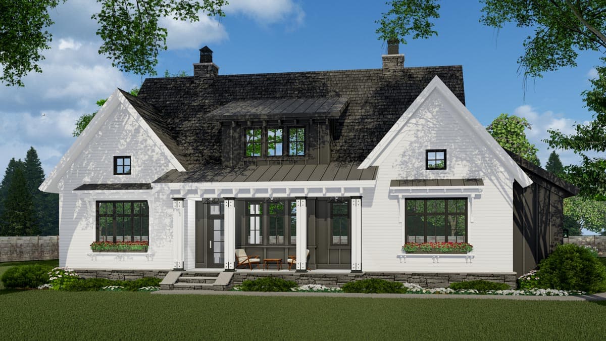 Plan 14682RK: Modern Farmhouse Plan with Vaulted Great Room and Kitchen - Image #5 - Country, Farmhouse, Modern Farmhouse, New American