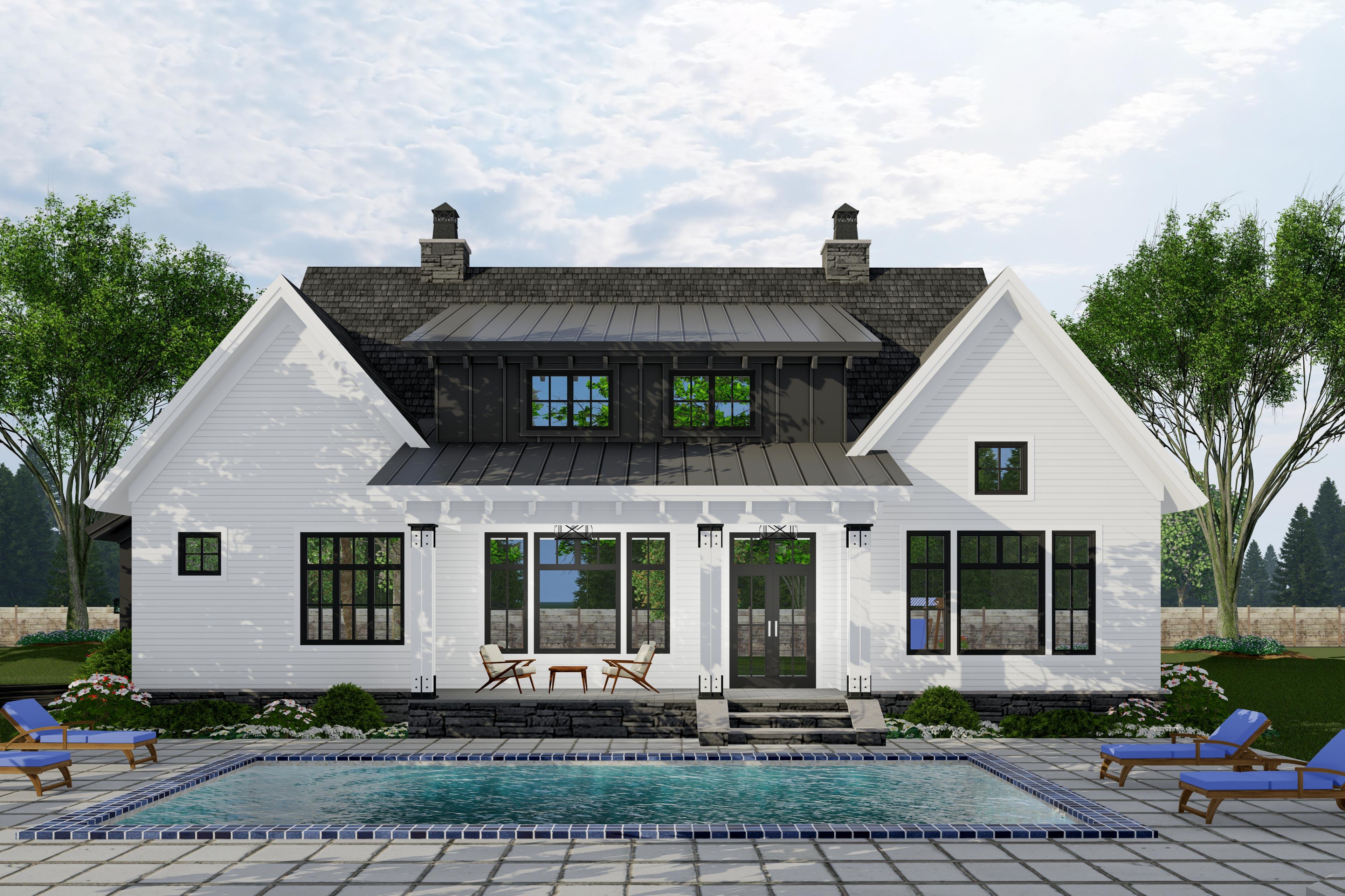 Plan 14682RK: Modern Farmhouse Plan with Vaulted Great Room and Kitchen - Image #10 - Country, Farmhouse, Modern Farmhouse, New American