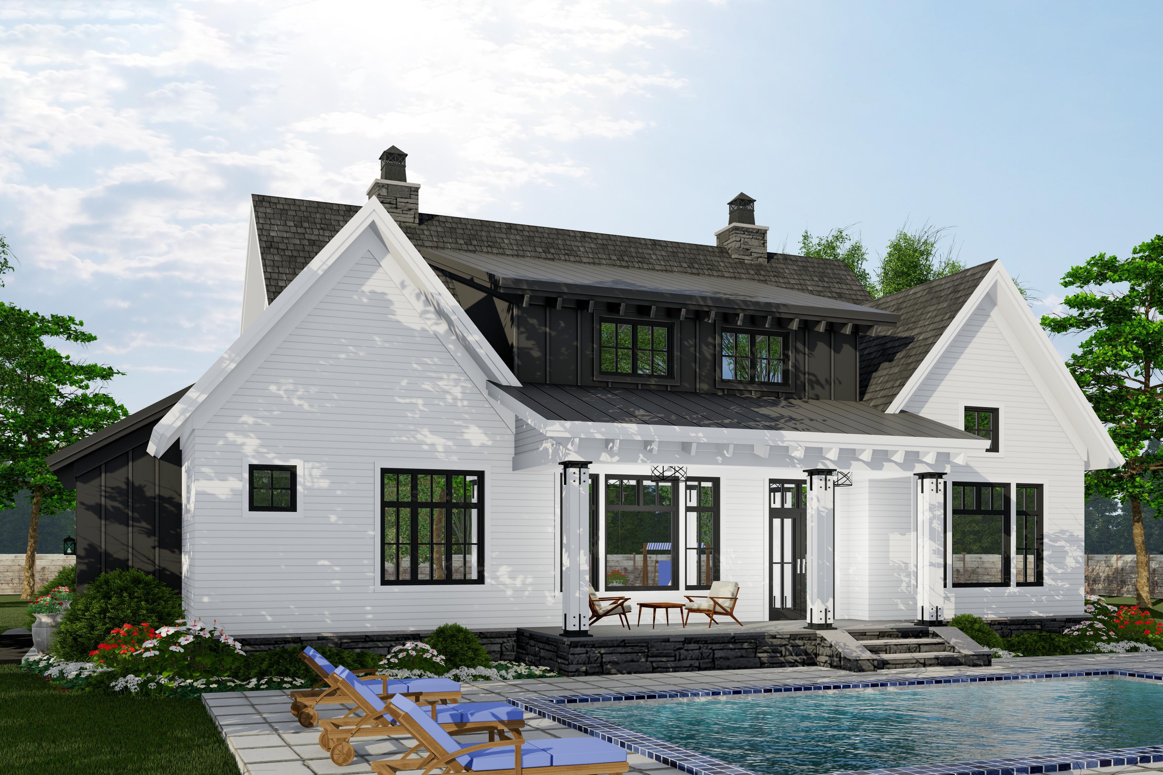 Plan 14682RK: Modern Farmhouse Plan with Vaulted Great Room and Kitchen - Image #9 - Country, Farmhouse, Modern Farmhouse, New American