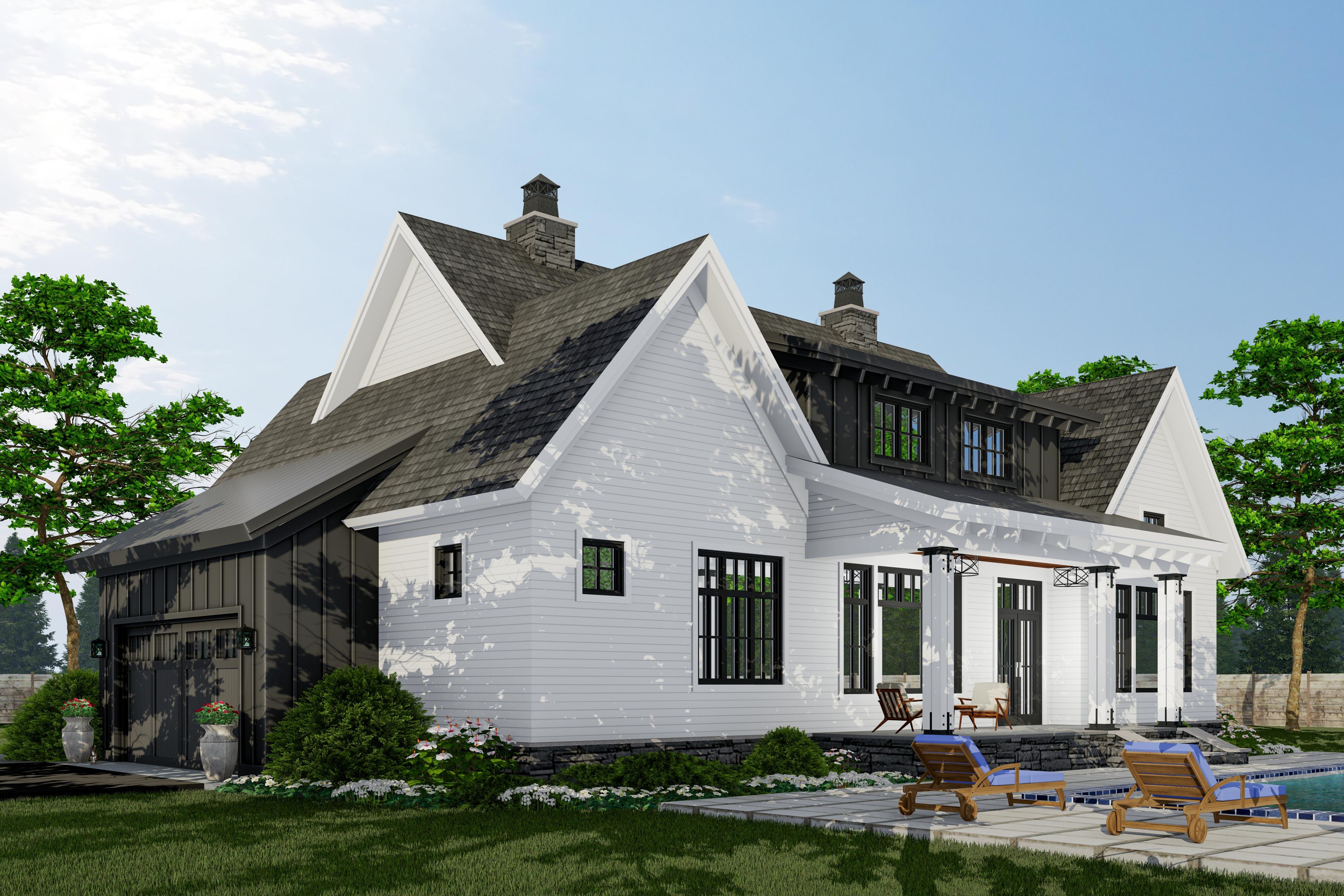 Plan 14682RK: Modern Farmhouse Plan with Vaulted Great Room and Kitchen - Image #8 - Country, Farmhouse, Modern Farmhouse, New American