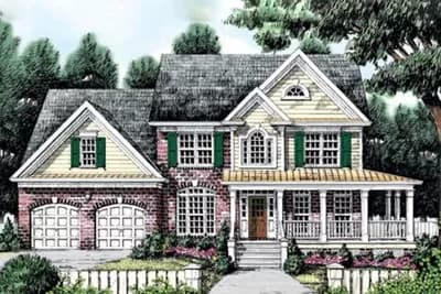 Home Plan with Flex Study and Family Bedrooms Upstairs