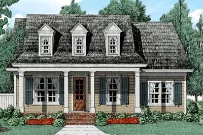 2-Bed Dutch Colonial House Plan