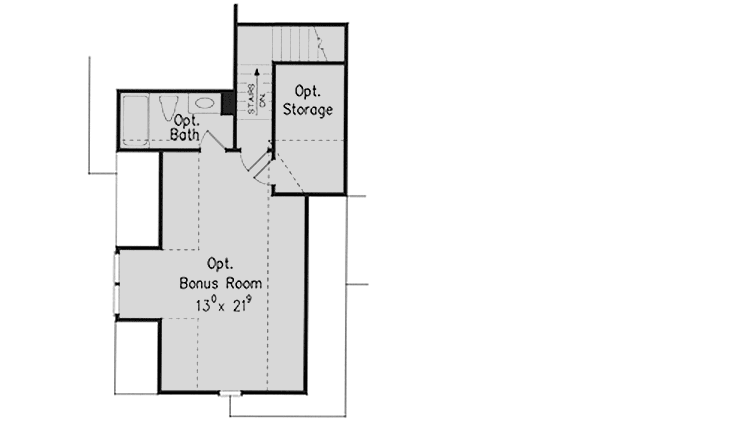 Plan 710327BTZ: Charming Cottage House Plan with Upstairs Bonus with Bath - Floor Plan - Bonus - Cape Cod, Cottage, Traditional