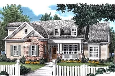 Charming Cottage House Plan with Upstairs Bonus with Bath