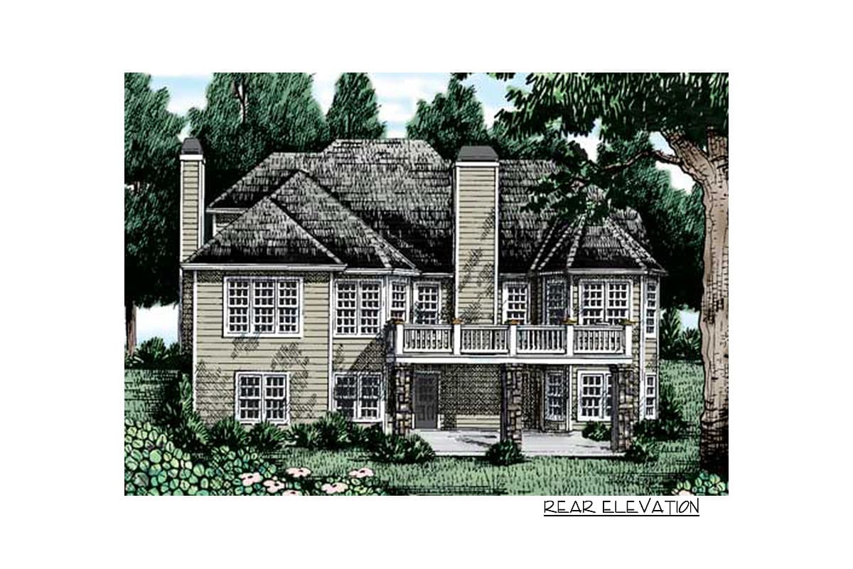 Plan 710333BTZ: House Plan with Distinctive Fieldstone and Cedar Shake - Image #12 - Southern, Traditional