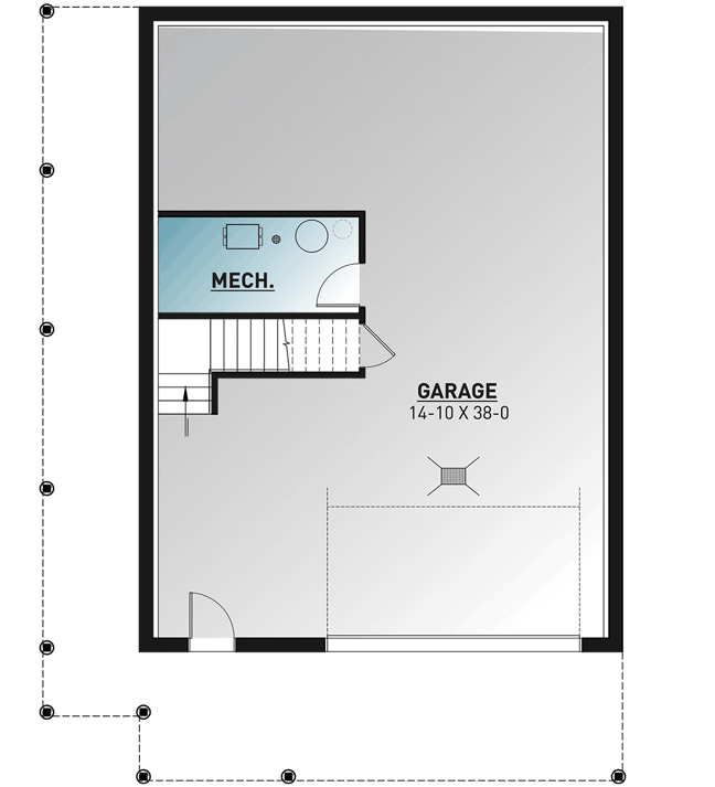 Plan 22557DR: 4-Bed Vacation House Plan with Main-Level Master Bedroom - 2255 Sq Ft - Floor Plan - Ground Level - Cabin, Cottage, Country, Craftsman, Mountain, Rustic, Vacation