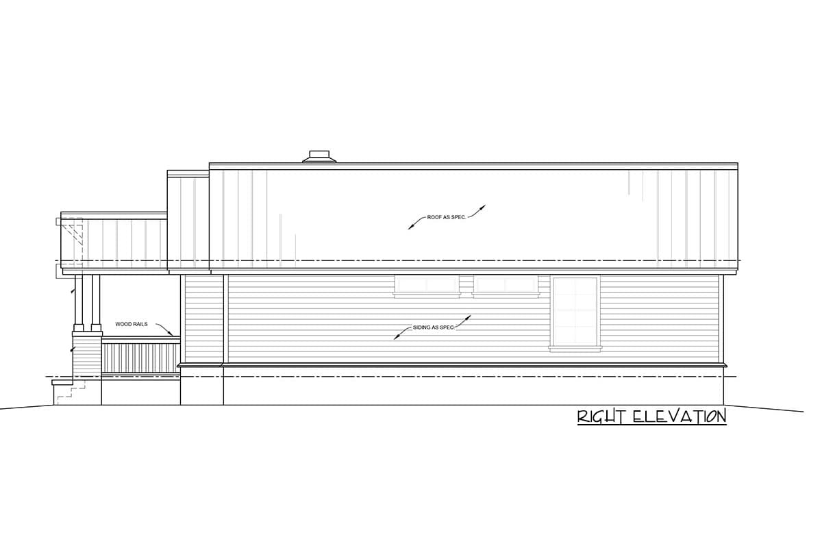 Plan 46075HC: Simply Sweet 2-Bed Cottage Plan with Front Porch