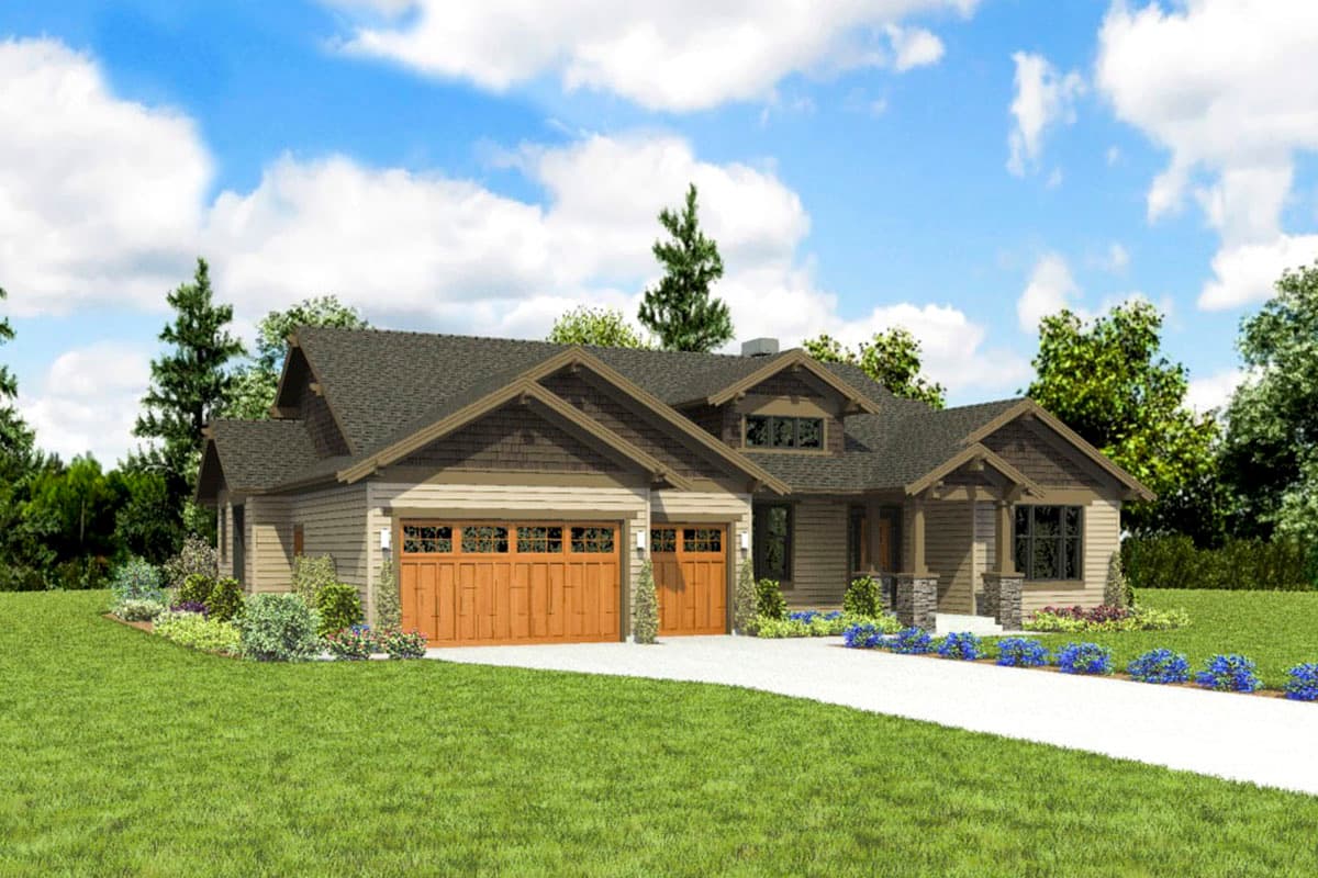 Plan 69748AM: Craftsman Ranch Home Plan with Multi-Generational Possibilities - 2791 Sq Ft - Image #4 - Craftsman, New American, Northwest, Ranch, Rustic