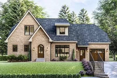 Three Bed Cozy House Plan with One-Car Garage - 1921 Sq Ft