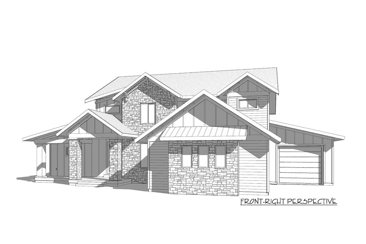 Plan 910001WHD: Exclusive New American House Plan with Optional Finished Lower Level - Image #4 - Craftsman, Farmhouse, Modern Farmhouse, New American