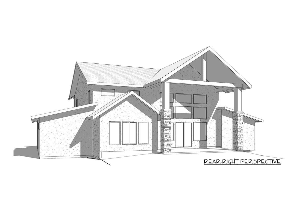 Plan 910001WHD: Exclusive New American House Plan with Optional Finished Lower Level - Image #6 - Craftsman, Farmhouse, Modern Farmhouse, New American