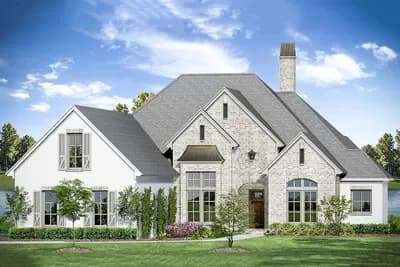 3-Bed French Country House Plan with Bonus Room above Garage - 2546 Sq Ft