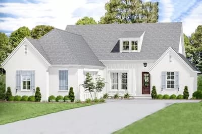4-Bed Southern House Plan with Split Bedrooms - 2004 Sq Ft