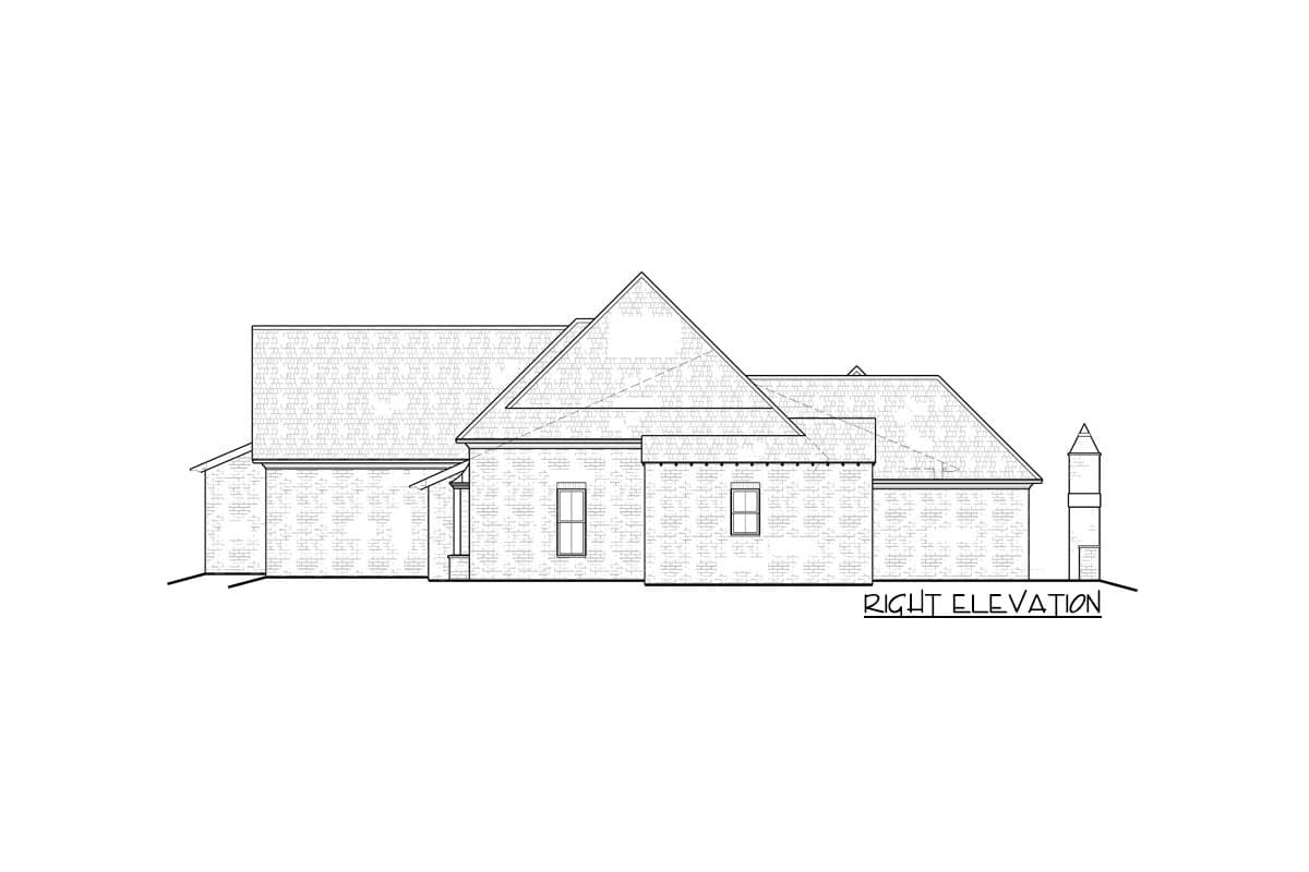 Plan 510119WDY: Lovely French Country House Plan with Screened Porch - Image #5 - Acadian, European, French Country, Louisiana-Style, Southern