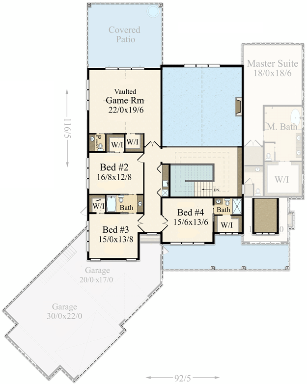 Plan 85324MS: 4-Bed Exclusive Luxury Modern Farmhouse Plan with Angled-Garage - Floor Plan - 2nd Floor - Country, Farmhouse, Modern Farmhouse, New American, Northwest, Transitional
